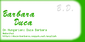 barbara duca business card